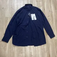 UNIQLO +J ジルサンダー　ブロードシャツ ネイビー Lサイズ