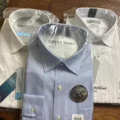 週末再値下げ。ドレスシャツ3枚セット ホワイト ブルー ストライプ