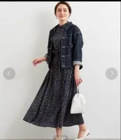 green label relaxing CFC フラワー プリント ワンピース