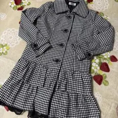 ギンガムチェック♥︎︎トレンチコート♥︎︎裾レース取り外し可能