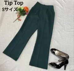 ティップトップ　カジュアルパンツ　スラックス　センタープレス　Ｓサイズ　グリーン