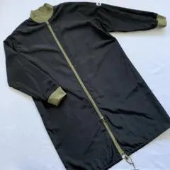 【美品】OUTDOOR　リバーシブルコート　ロング　リブカラー　黒×カーキ　Mのサムネイル