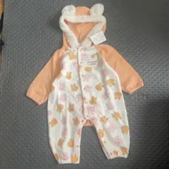 chocolat creme フード付きロンパース