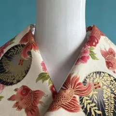 半襟 半衿 ハンドメイド 金魚 流水 生地 仕付けしやすい - メルカリ
