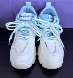 NieR　clothing　厚底スニーカー　グラデーション　水色×白