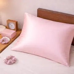 シルク 枕カバー 43×63cm 美髪 美肌 ピンク ピローケース 1장