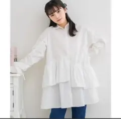 フリル　ブラウス　白　RETRO GIRL sold out