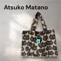 新品 マタノアツコ おしくらMEME エコバッグ 黒猫 猫柄 トートバッグのサムネイル