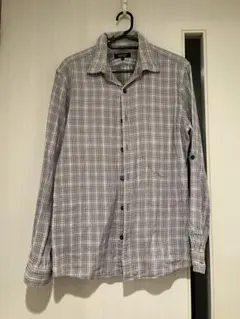 バーバリー　チェック柄 長袖シャツ グレー系