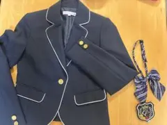 卒業式 女の子 165ネイビー ブレザー フレアスカート セット