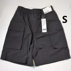 未使用 UNIQLO U パラシュートカーゴショーツ S ブラックのサムネイル