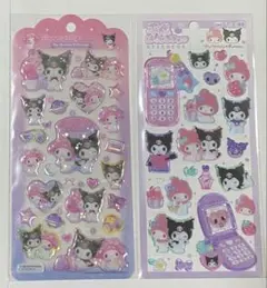 平成はっぴ〜フォン　ドロップジェリーシール　マイメロ　クロミ　２点セット　正規品