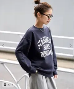 JOURNAL STANDARD relume ロゴスウェットネイビー