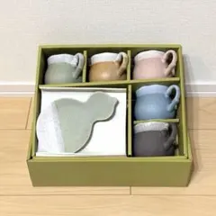 パステルコーヒーセット　ティーカップ・ソーサー　陶器