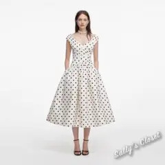 ❤️25新作 新品♡ SelfPortrait 白ドットロングワンピース♡ E86 