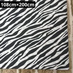 シーチング生地 ゼブラ柄 ブラック 108cm×200cm