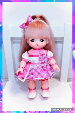 ♡メルちゃん チェックワンピース(ピンク)♡
