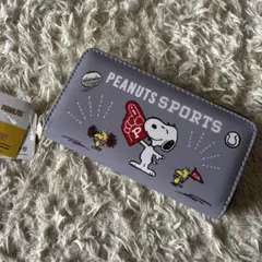PEANUTS スヌーピー 長財布 グレーのサムネイル