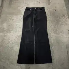 00s black flare denim コーデュロイ グランジ y2k平成