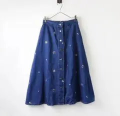 【美品】サマンサモスモス Samansa Mos2 SM2 花柄デニムスカート