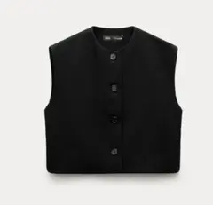 ZARA zw collection ボタン　ベストトップス