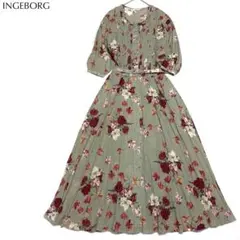 【極美品】ピンクハウス INGEBORG ピコフリル リボン ワンピース 春 夏