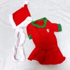 【訳あり】クリスマス 犬 服 猫 コスチューム コスプレ 仮装 秋冬用 【M】のサムネイル