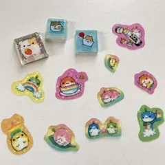 平成レトロ　シール　ハムスター　フレークシール　タイルシール　アニマル