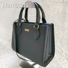 Harrods ハロッズ 2WAY ハンドバッグ ショルダー付 ブラック
