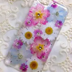 【オーダー作成♡受付中】押し花★iPhone スマホケース カバー ハンドメイド