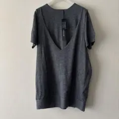 新品未使用☆ミズイロインド　レイヤード半袖ニット