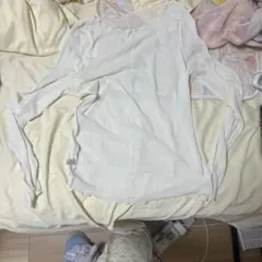 ホワイト 長袖 カットソー