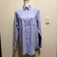 【ユニクロ】ボタンダウン水色 チェック柄 長袖ワイシャツ