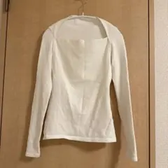 ZARA ホワイト 長袖 変形Tシャツ Mサイズ