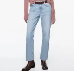ZARA Z1975 ミッドライズ ストレート デニムパンツ
