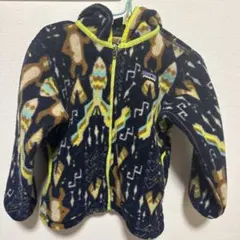 patagonia フリースジャケット 3T ネイビー/マルチカラー