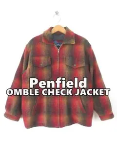 オンブレチェック ボア ブルゾン ジャケット フェードチェック ペンフィールド