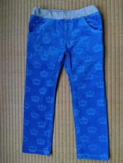 美品　ベビードール　コーディロイパンツ　110cm　ブルー　青　王冠ロゴ