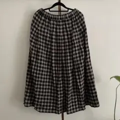 美品　ista-ire ギンガムチェックロングスカート