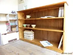 サイズオーダー可！2扉2杯引出しカップボード○ナチュラルブラウン無垢