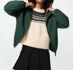 「新品未使用」ユニクロ UVカット ポケッタブルパーカー L ダークグリーン