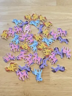 ユニコーン ウッドボタン 39個セット