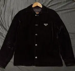 PRADA プラダ　ジャケット　カバーオール　コットン　新品未使用　L ブラック PRADA プラダ 24SS マルチポケット コットン シャツジャケット