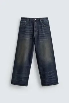 【美品】即完売 ZARA プリント バギーフィット デニム トロンプルイユ 転写 ZARA プリント バギーフィット デニム トロンプルイユ 転写 - メルカリ