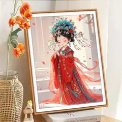 11CTクロスステッチキット 美しい牡丹の妖精刺繍作成キット50×50cm