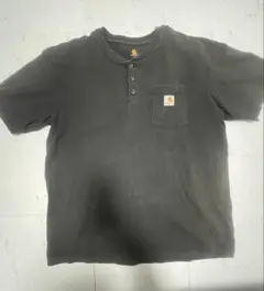 Carhartt 黒 ヘンリーネック Tシャツ