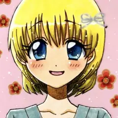 【匿名配送】手描きイラスト オリジナル 創作 【青い瞳】