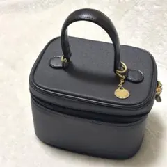 【良品】mila schon ブラックハンドバッグ ストラップ付き