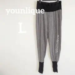 younlique【L】ヨガパンツ ジョガーパンツ スウェット グレー ブラック
