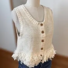 rps カギ編みニットベスト未使用Mサイズ単品S3897